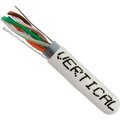 Chiptech, Inc Dba Vertical Cable Vertical Cable, 057-474/S/WH, Cat 5E STP 1000' 4 Pair Bulk White-PVC Jacket AWG24 Solid-Bare Copper 057-474/S/WH